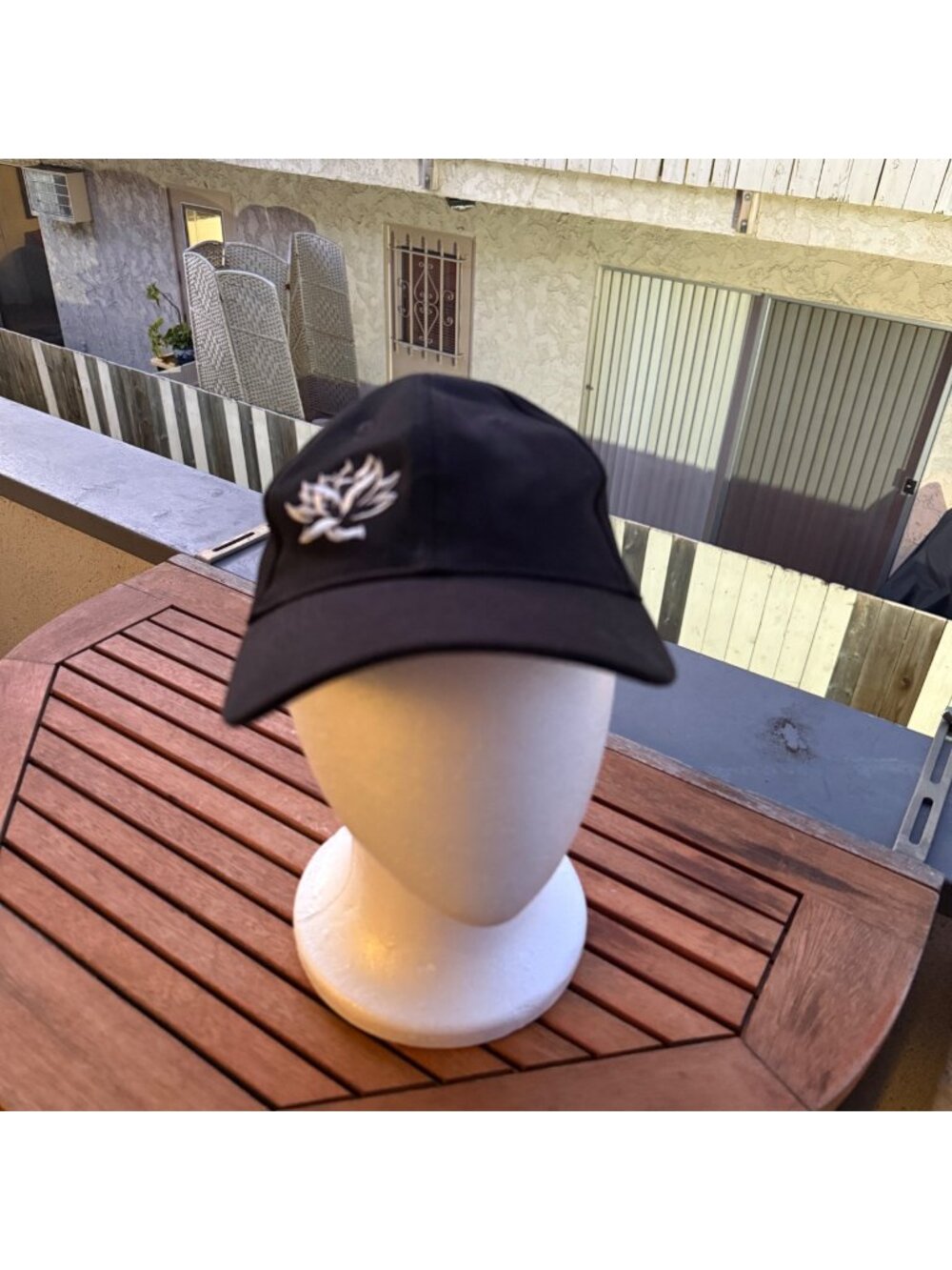 Magic the Gathering Black Baseball Cap With Embroidered Lotus Design Adjustable